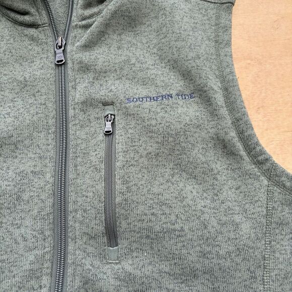 Southern Tide Full Zip Softshell Vest Green Size Medium Golf Activewear - Picture 3 of 6